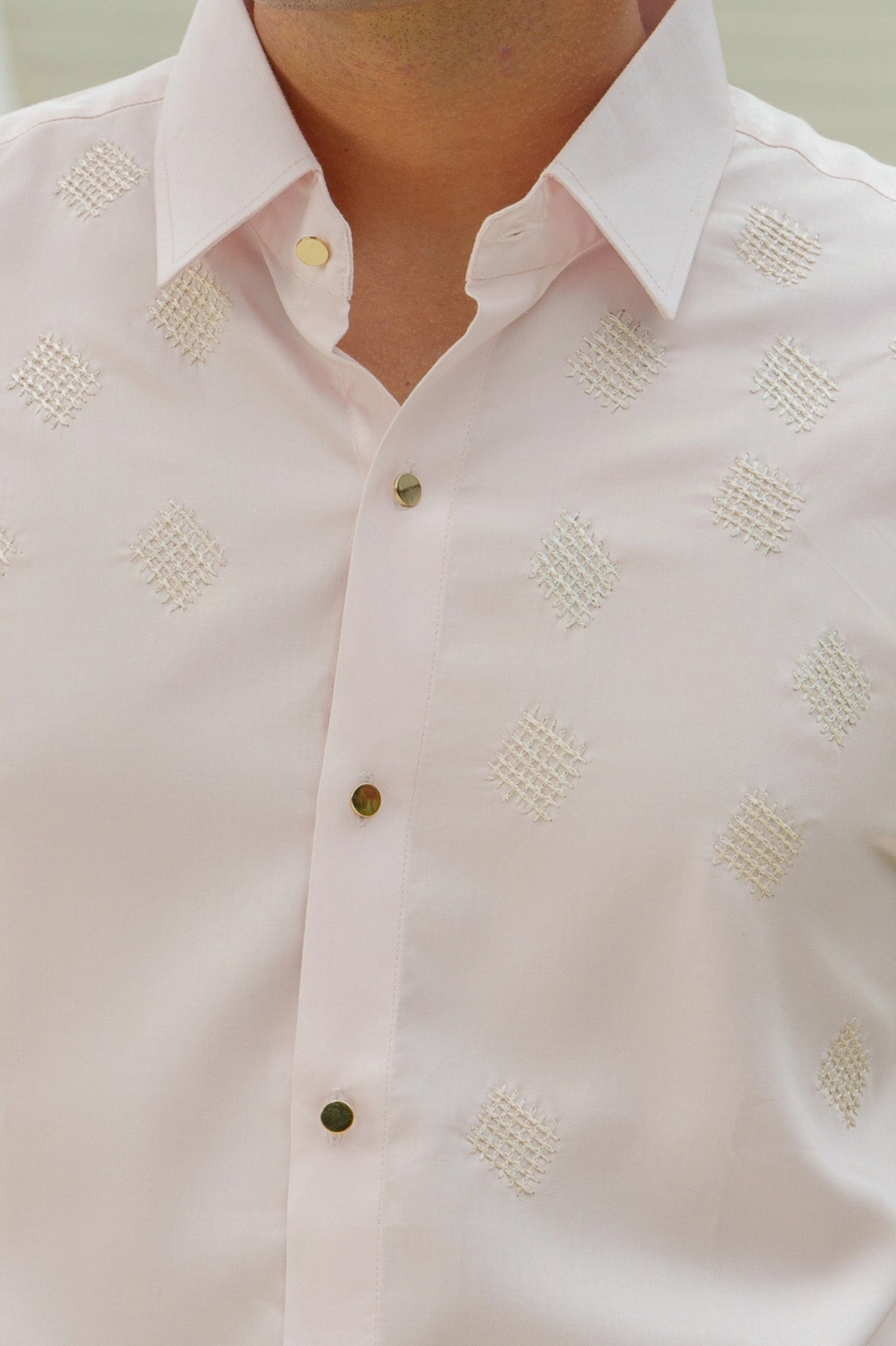 Pink Embroidered Shirt
