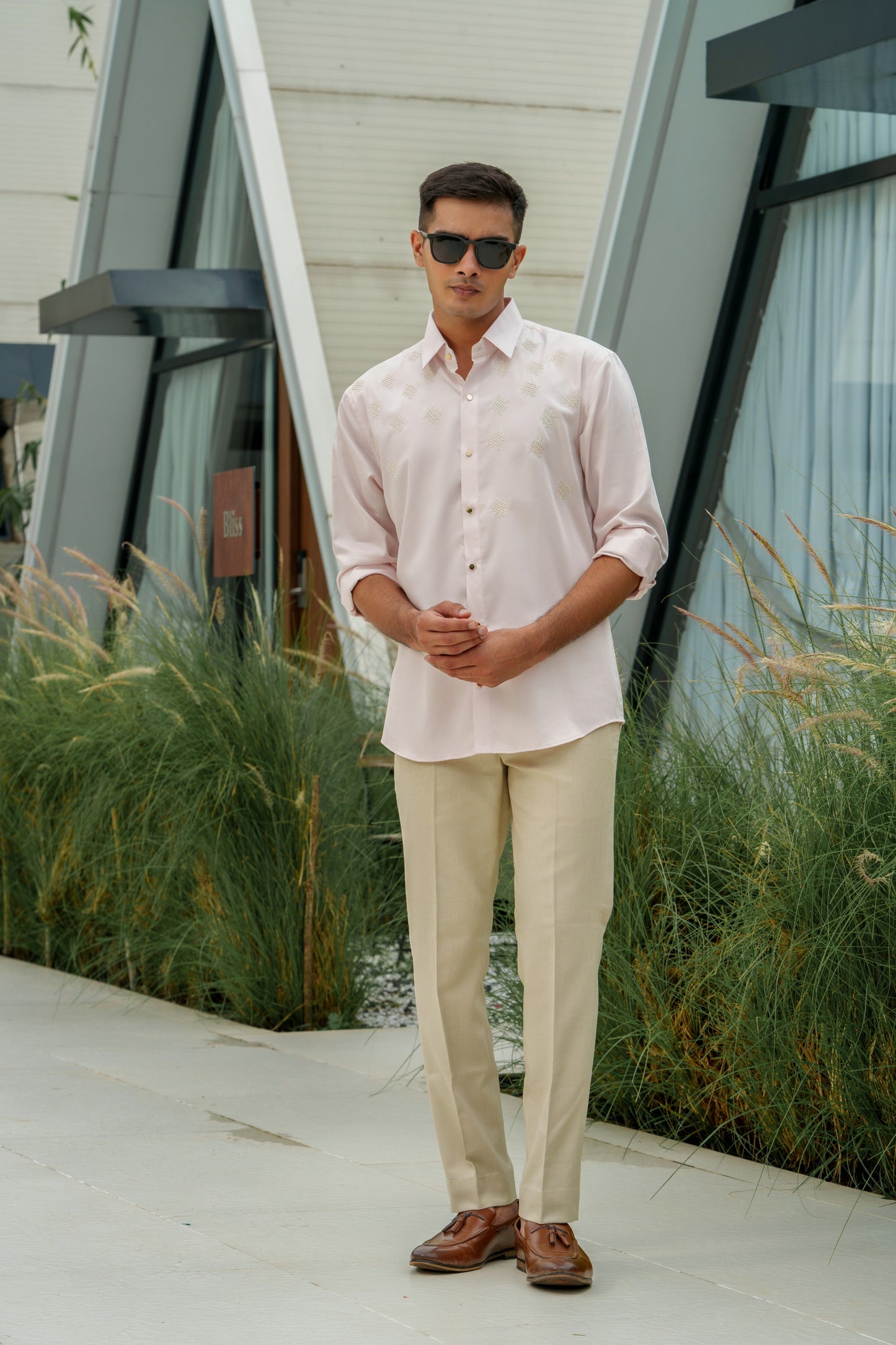 Pink Embroidered Shirt