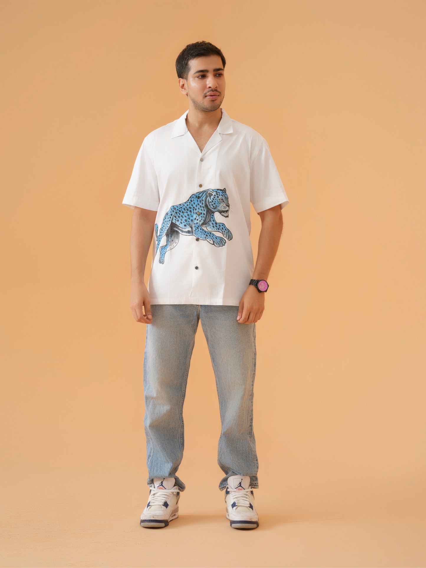 Ivory Cuban Hand Painted Shirt