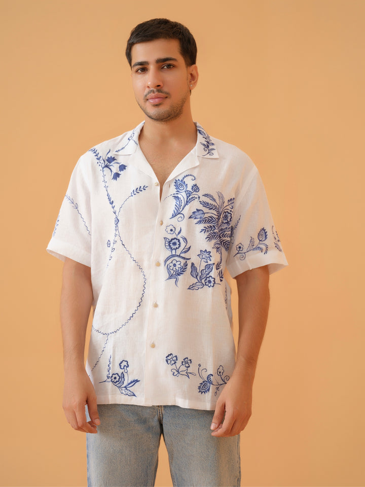 The Indigo Bloom Linen Shirt
