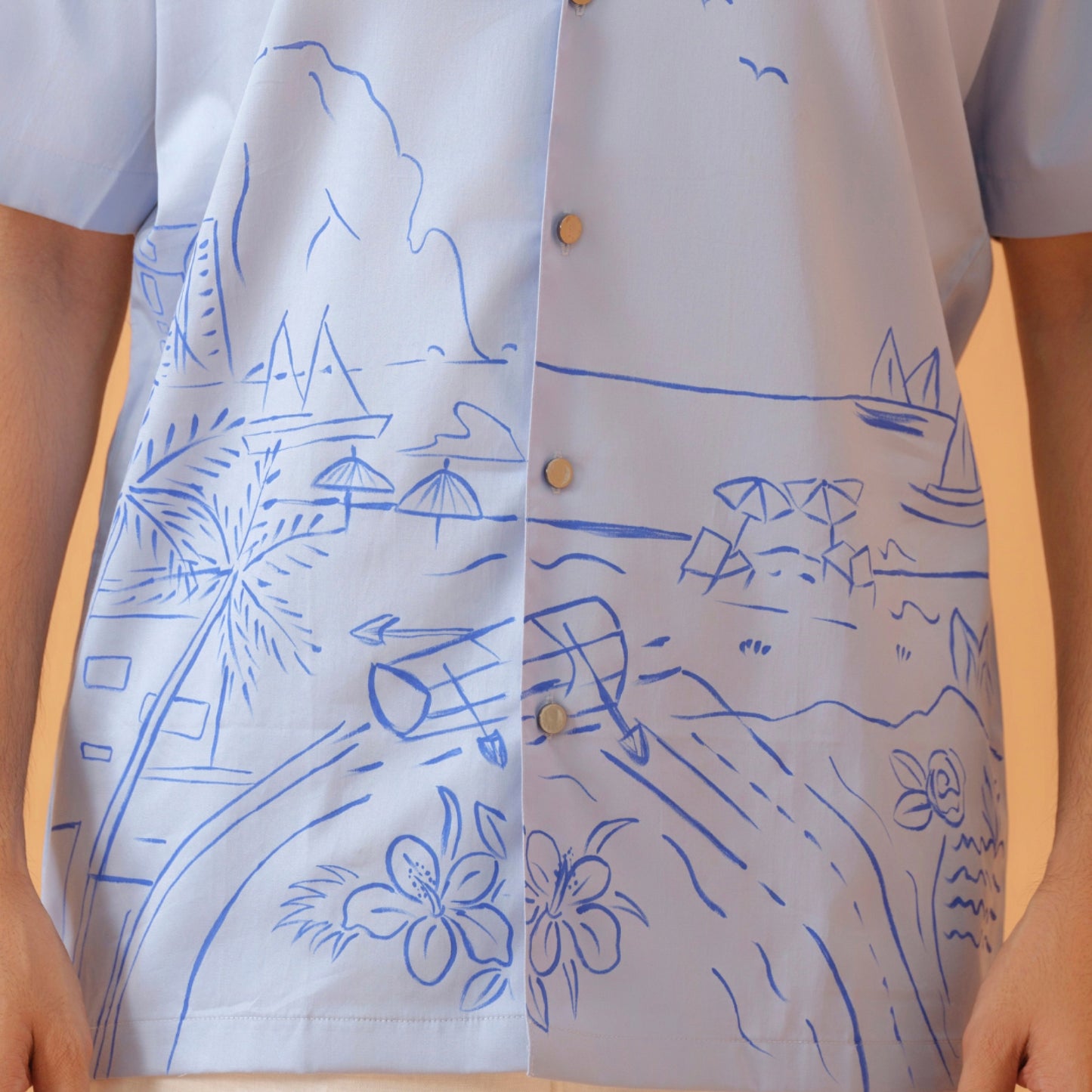 Powder Blue Cuban shirt