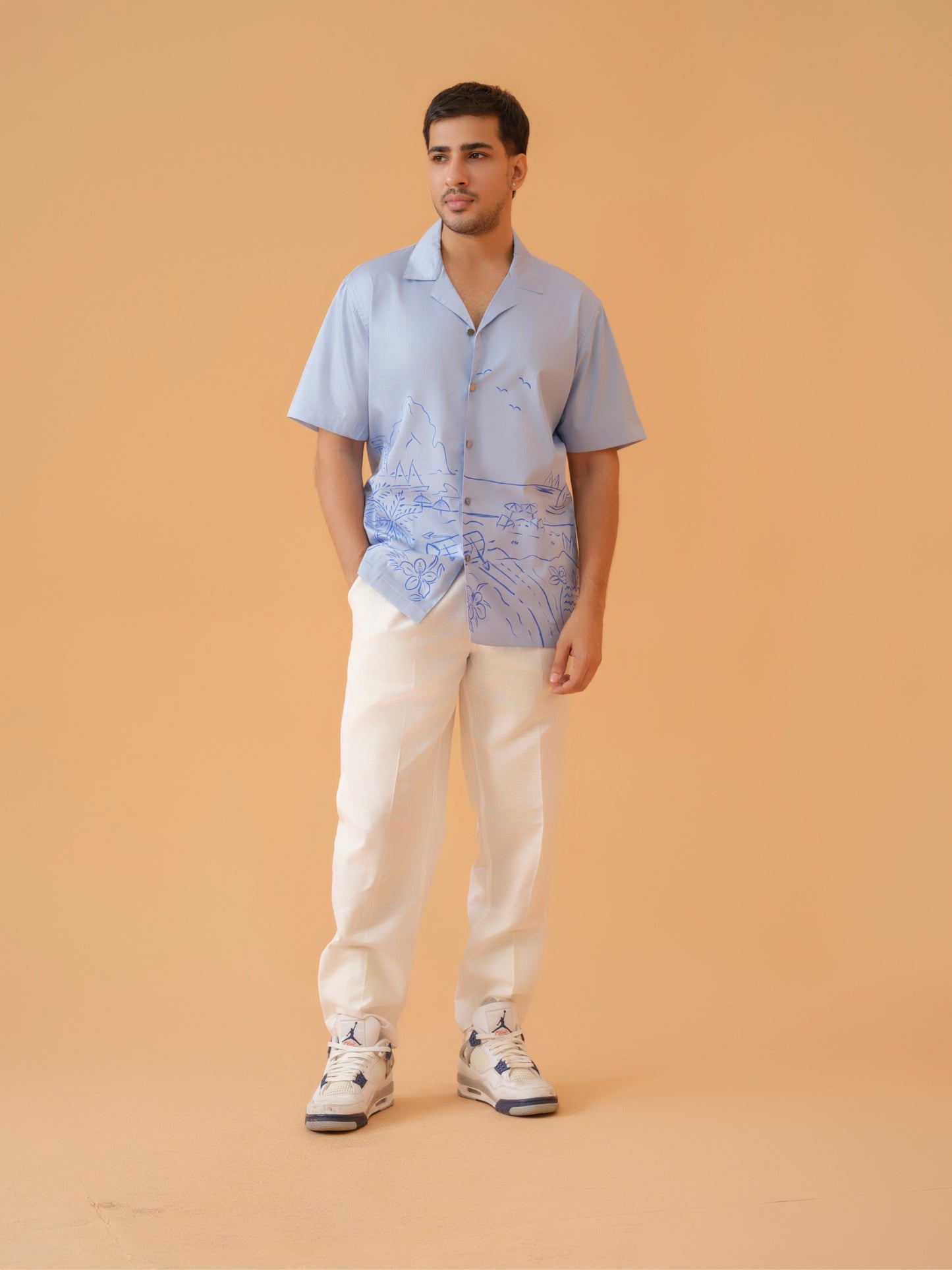 Powder Blue Cuban shirt