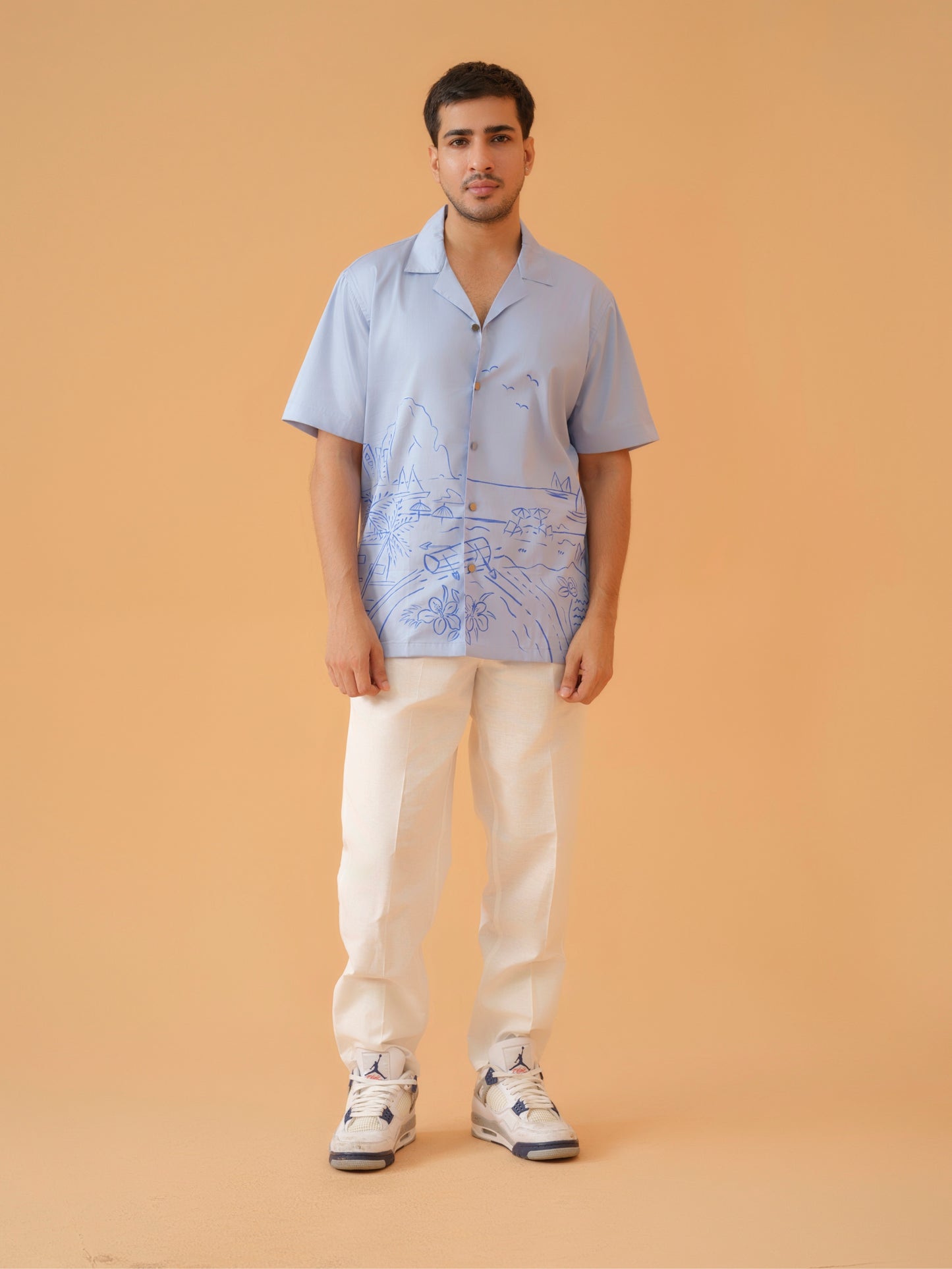 Powder Blue Cuban shirt