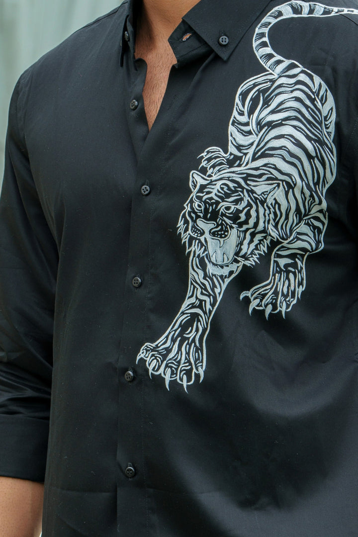 Black, Hand-painted shirt