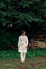Ivory Noir Hand Painted Kurta
