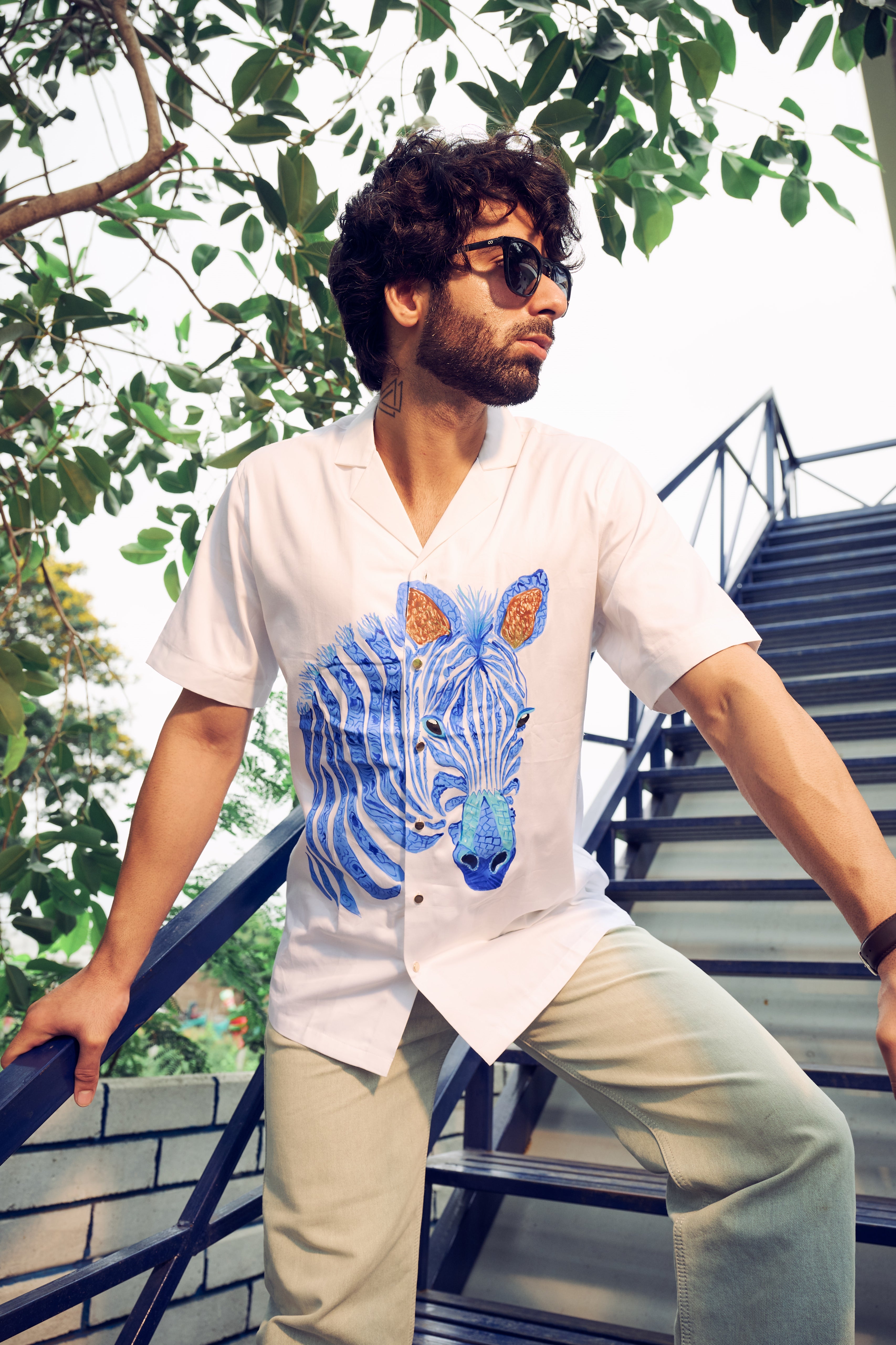 Wild Strokes Cuban Shirt