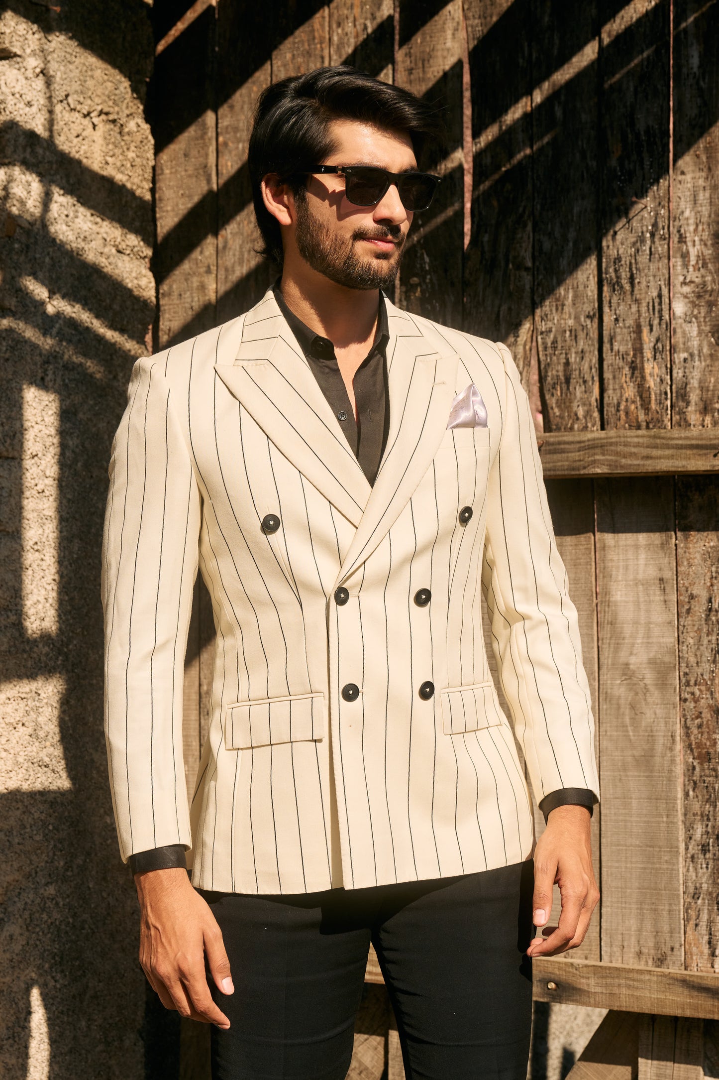 Ivory Regent Pinstripe Blazer