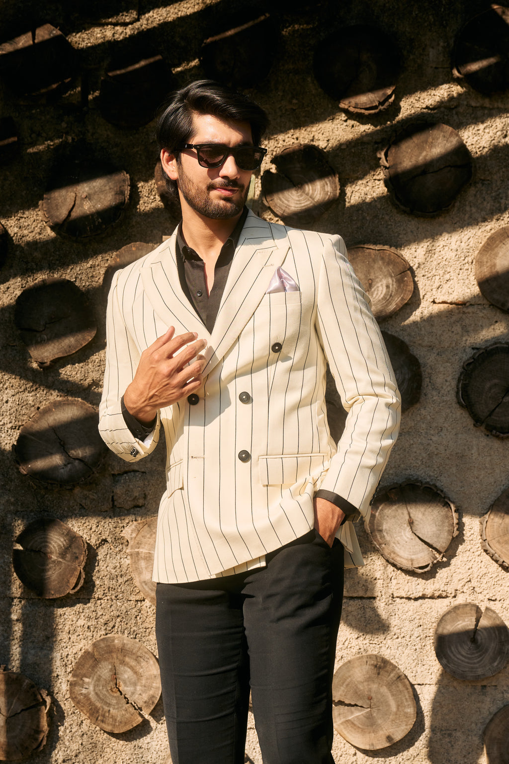 Ivory Regent Pinstripe Blazer