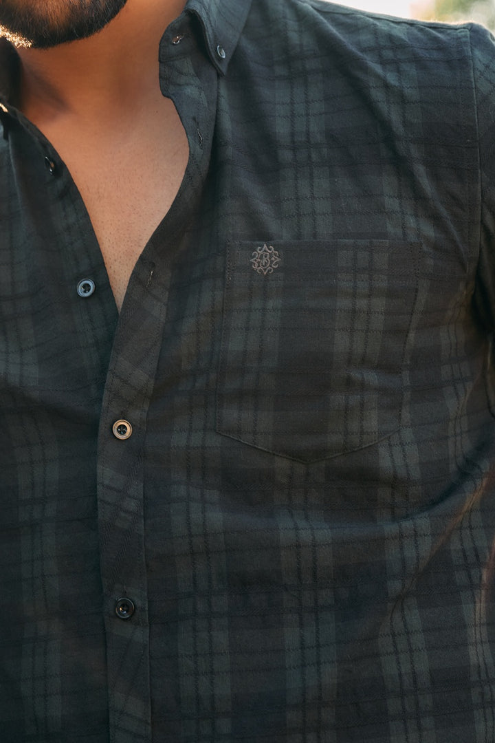 After Hours  Green Check Shirt