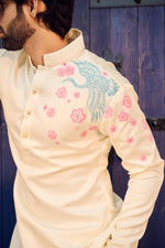 Ivory Blossom Hand painted Kurta Set